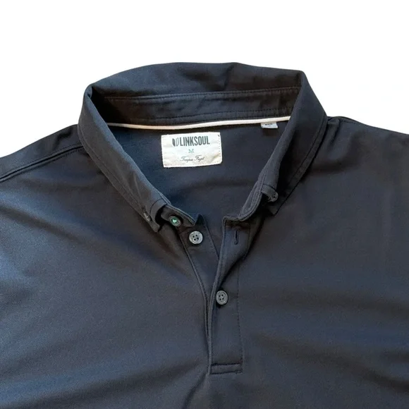 Linksoul Lot of Two Black and Gray Casual Golf Polo Shirts Size Medium - Picture 6 of 10